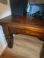 Massief houten bijzettafel/salontafel, Ophalen, Gebruikt, 50 tot 100 cm, 50 tot 75 cm
