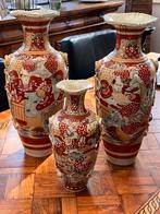 Antieke  Set Japanse Satsuma Vazen, Ophalen