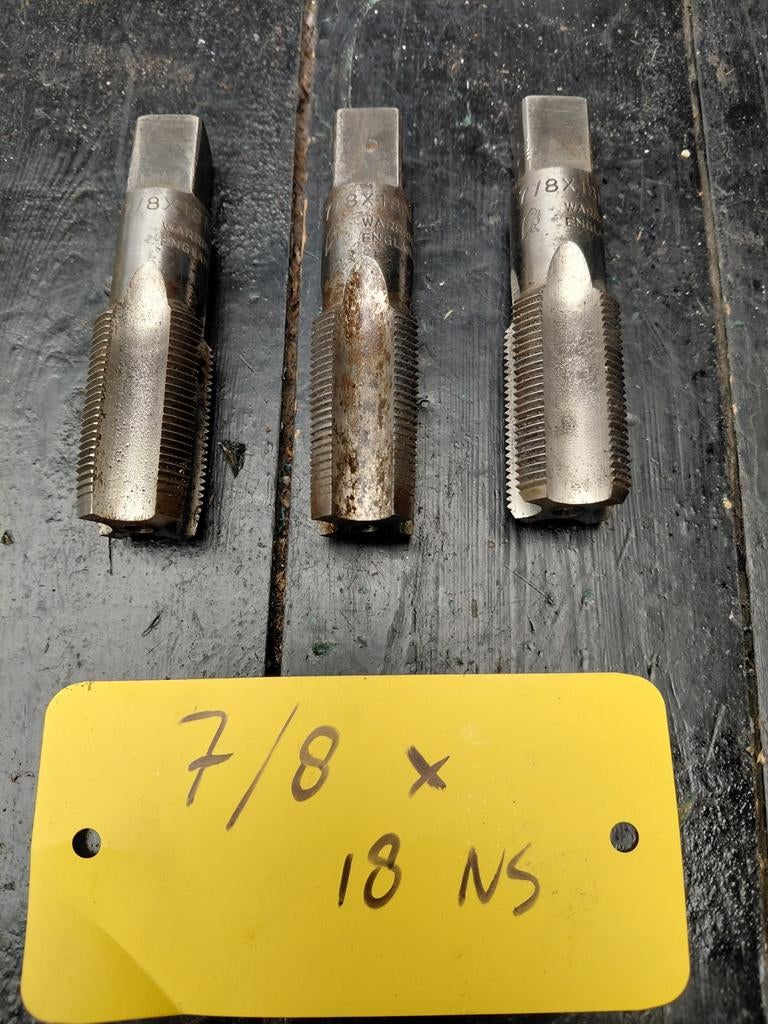 7/8 x 18 National Special draadtappen, Ophalen of Verzenden, Gebruikt