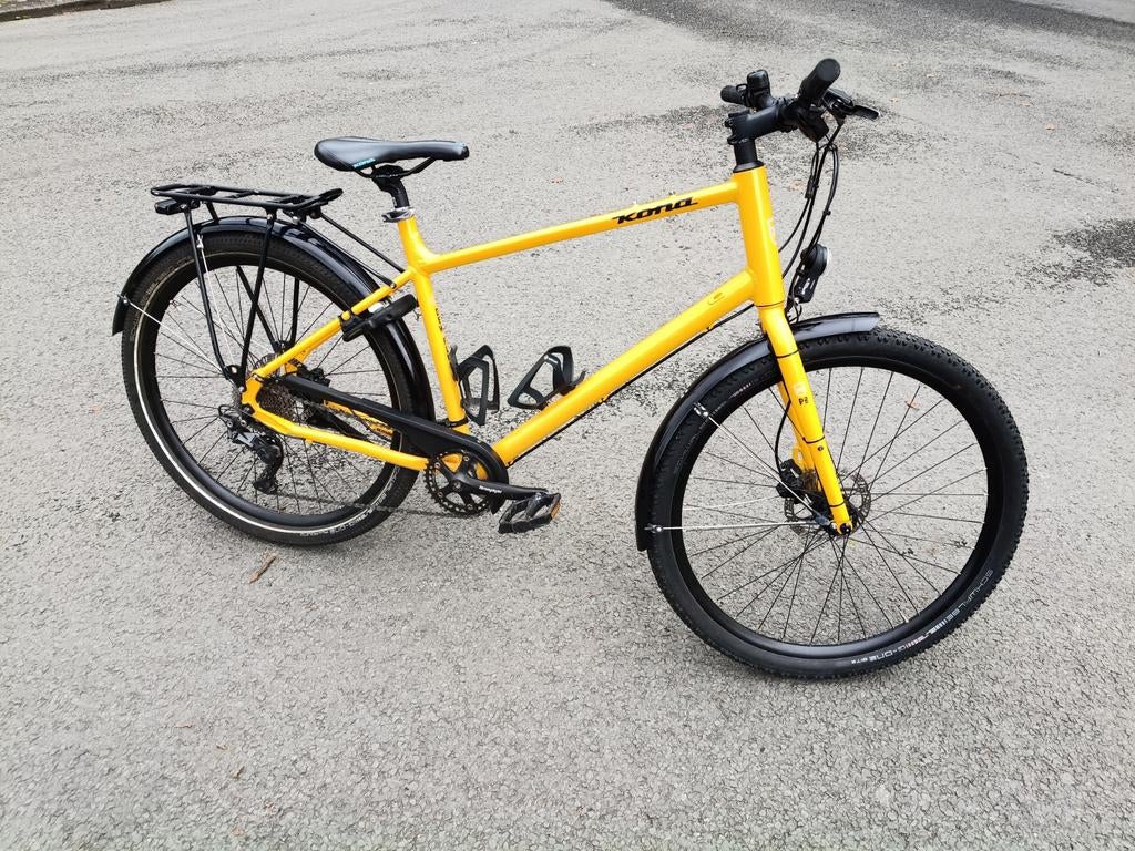 Kona Dew Plus 27.5 inch, Geel, Maat L, Vakantiefiets, Gebruikt, 10 tot 15 versnellingen, 49 tot 53 cm, Overige maten