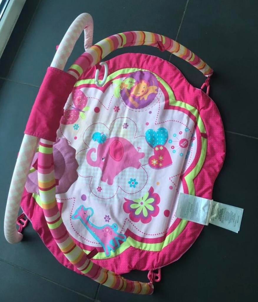Kleurrijke speelgoed speelkleed met babygym en buikkussen, Ophalen of Verzenden, Zo goed als nieuw, Speelkleed, Met geluid