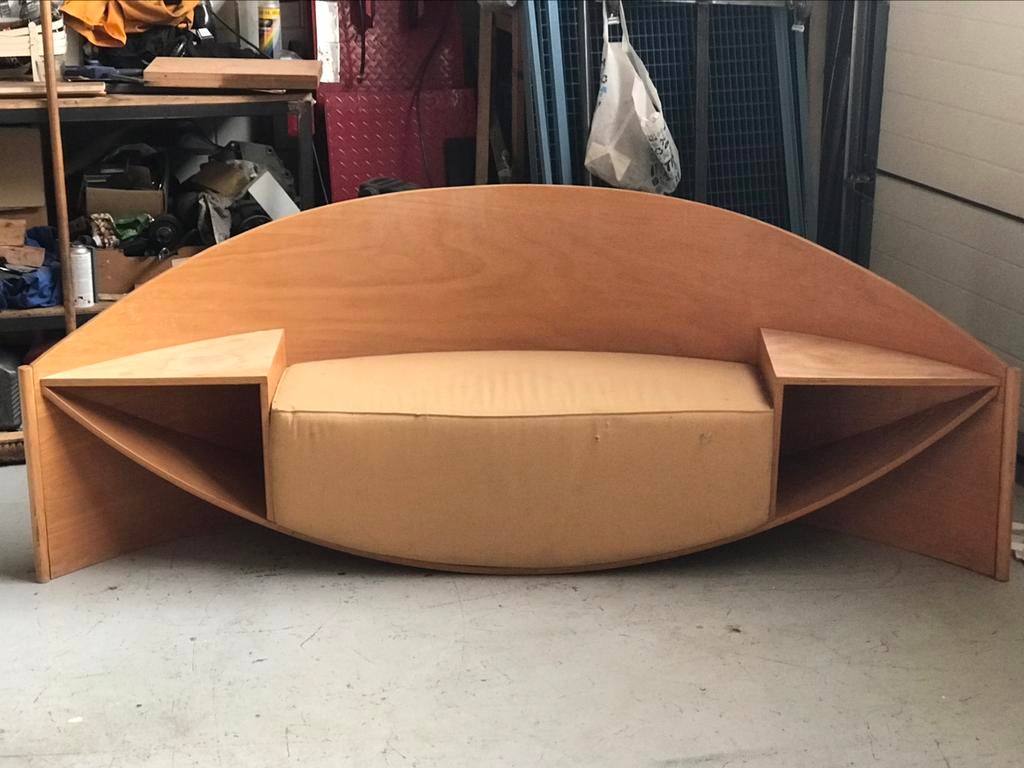 Design bank hout, Ophalen of Verzenden, Gebruikt