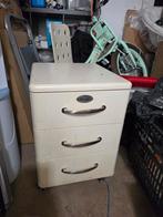 Malibu ladekast wit met 3 lades en wieltjes, Minder dan 50 cm, Gebruikt, Ophalen of Verzenden, 3 of 4 laden