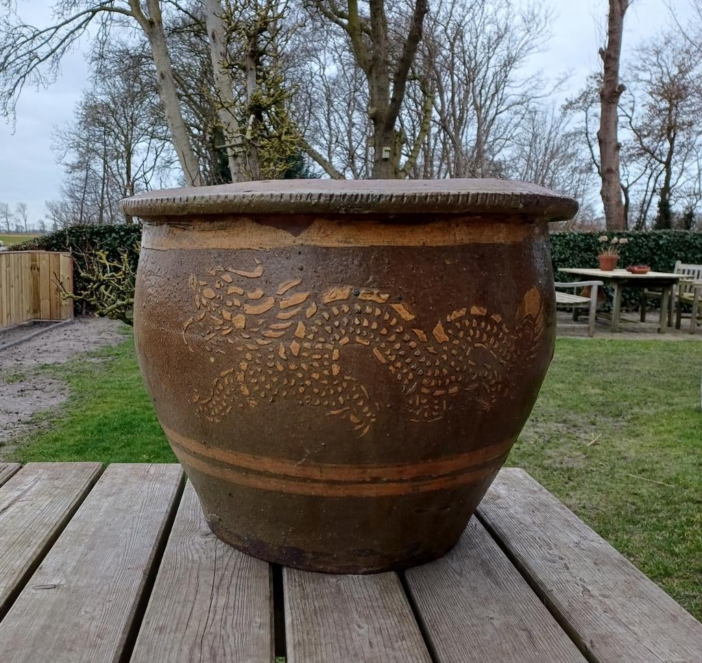 Grote Antieke Chinese Tuinvaas Plantenpot voor € 75, Ophalen
