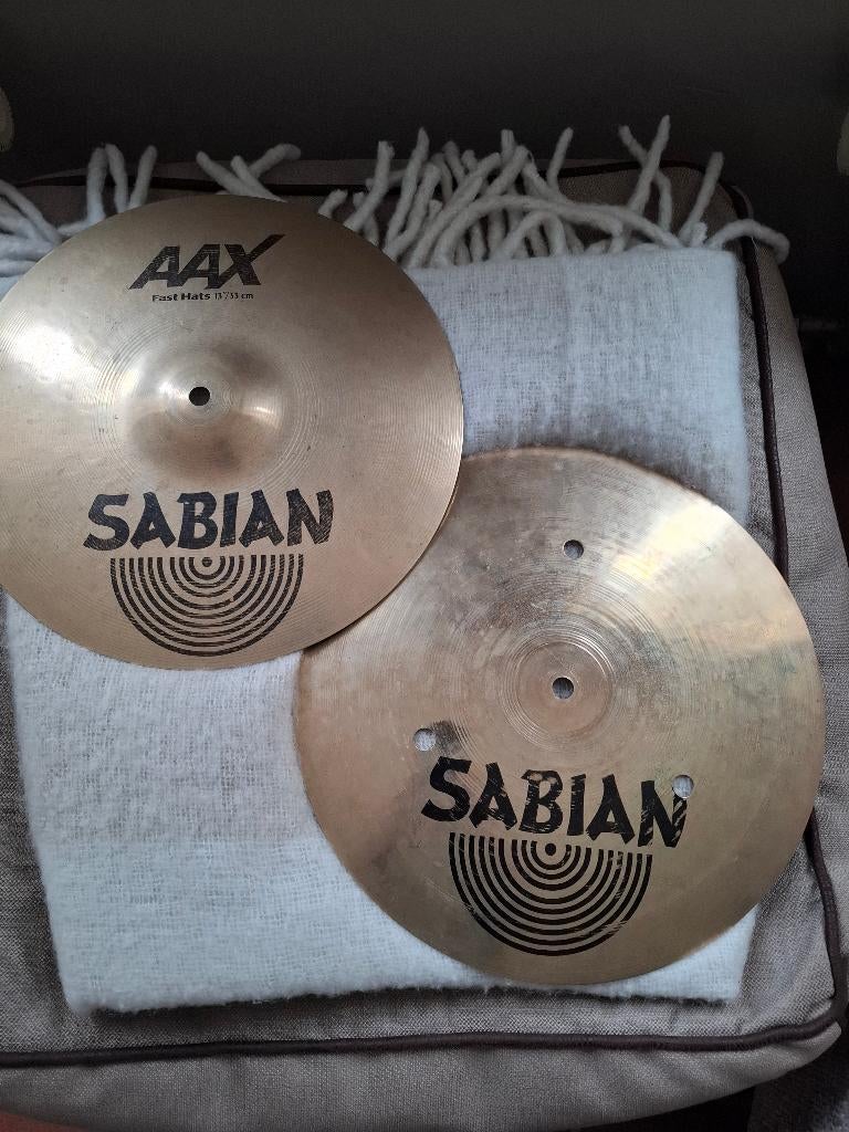 Sabian aax 13 inch fast hats hihat voor uw drumstel, Ophalen of Verzenden, Zo goed als nieuw, Drums of Percussie