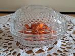 Vintage eivormig opbergdoosje van loodkristal glas, Ophalen of Verzenden