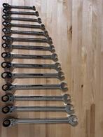 Snap-on steek ring ratel set 14 delig 6-19mm in top staat, Ophalen of Verzenden, Zo goed als nieuw