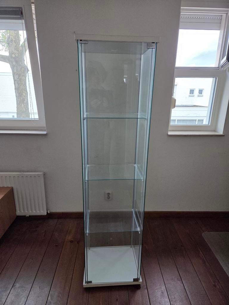 Glazen vitrinekast, Huis en Inrichting, Ophalen, 25 tot 50 cm, Minder dan 50 cm, 150 tot 200 cm