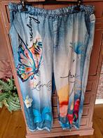 Broek met zakken spijkerprint maat xxxxl 5x 48 50 52, Ophalen of Verzenden, Zo goed als nieuw, Blauw, Broek of Spijkerbroek