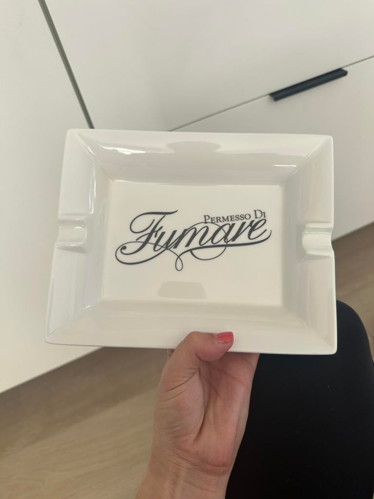 Riviera Maison asbak, Huis en Inrichting, Porselein of Keramiek, Schaal, Ophalen of Verzenden, Zo goed als nieuw