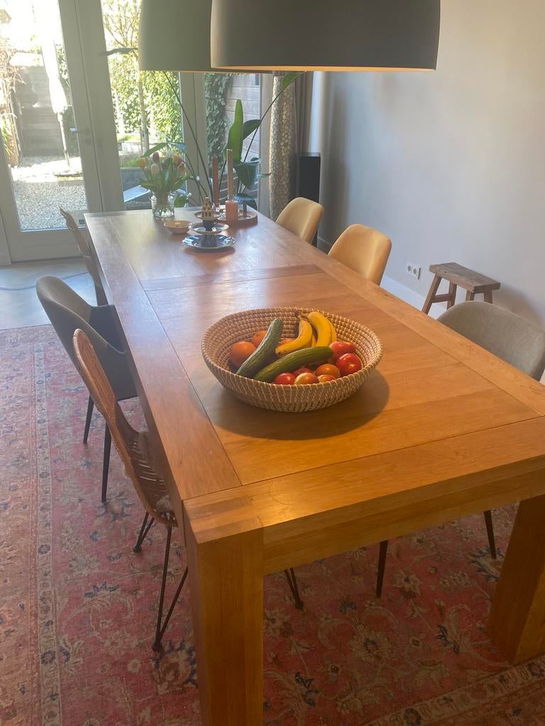 Eettafel VNU, Ophalen, VNU tafel, Gebruikt, Eikenhout