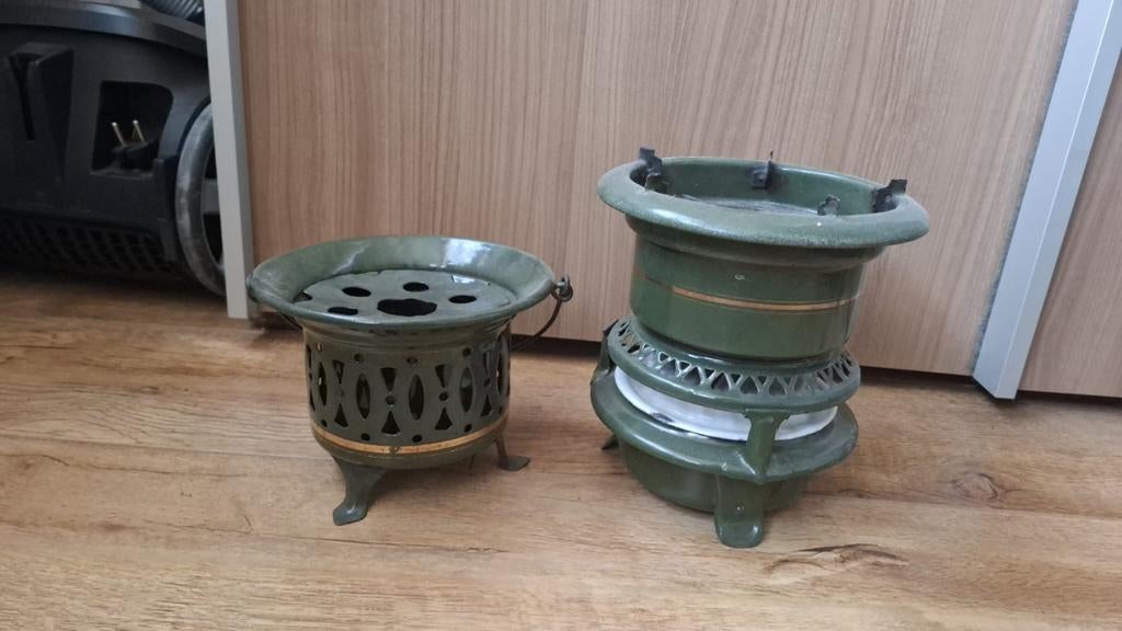 PETROLEUM stellen emaille 2 x, Ophalen of Verzenden