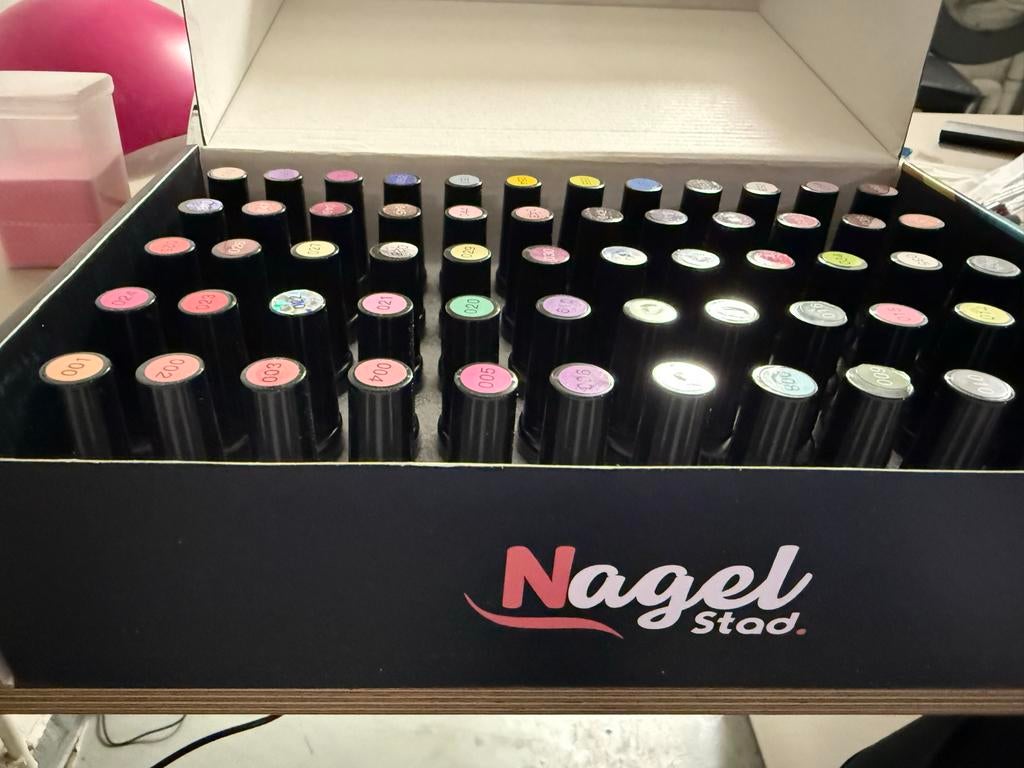 Gellak kleuren set Nagelstad, Gebruikt, Overige kleuren, Ophalen of Verzenden, Handen en Nagels