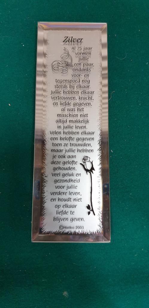 spreuktegel van glas, Ophalen of Verzenden, 'T Olde Gre-j, Info@toldegrej.nl, Endepoelstraat 20f Didam