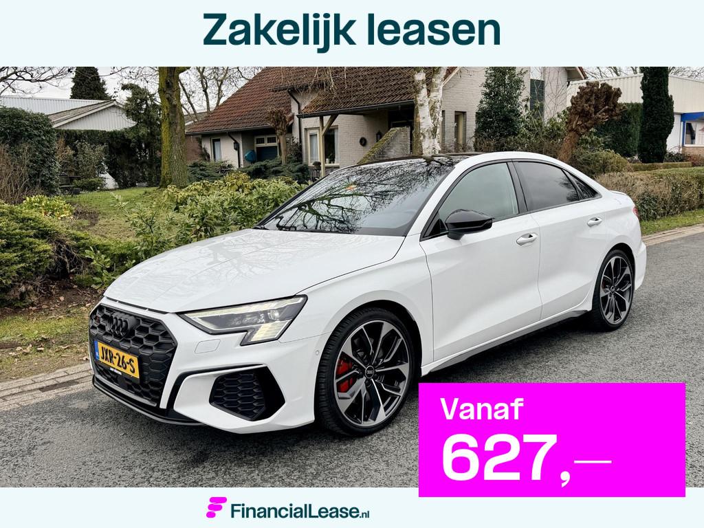 Audi A3 Limousine 2.0 TFSI S3 quattro 310PK B&O•ACC•Matr, Gebruikt, 4 cilinders, 1984 cc, Wit