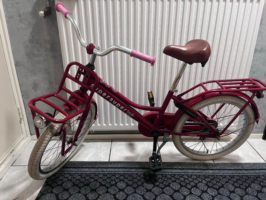 Supersuper Kinderfiets 20 inch - Bordeauxrood, Ophalen, Gebruikt, 16 tot 20 inch