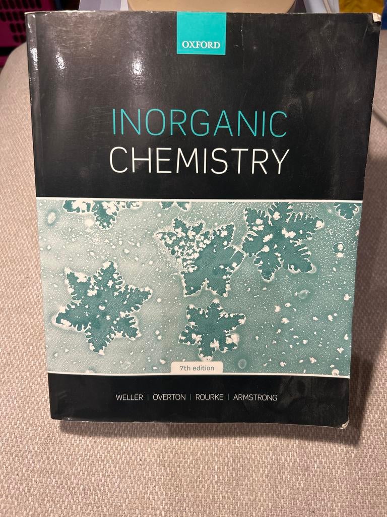 Inorganic Chemistry Weller 7e - Gebruikt, onbeschreven, Ophalen of Verzenden, Beta, Gelezen, WO