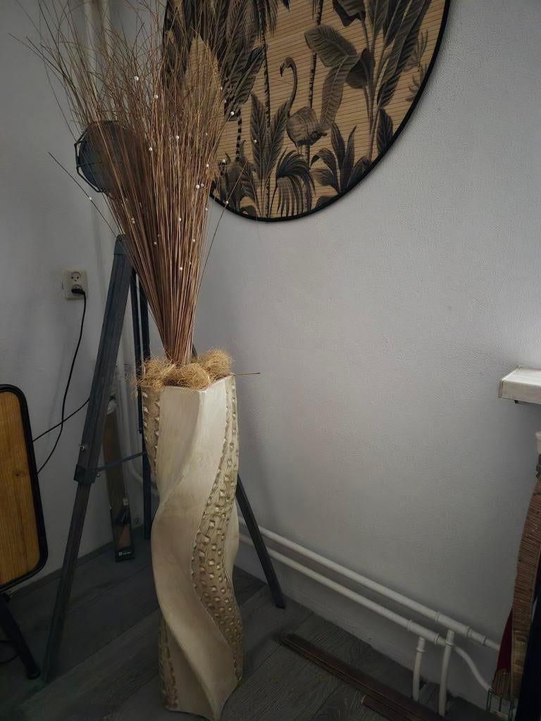 2 mooie grote vazen incl. inhoud, Ophalen, Overige kleuren, Minder dan 50 cm, Glas