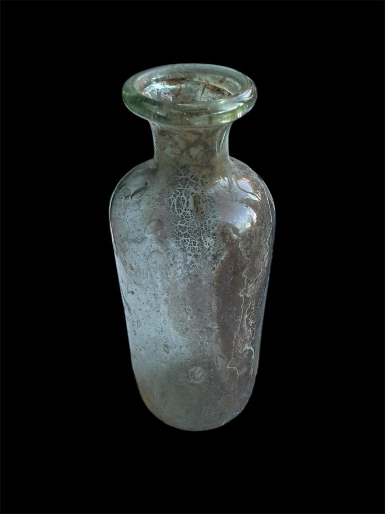 G312 Romeins cilindrisch flesje, gaaf bodemvondst, Ophalen of Verzenden