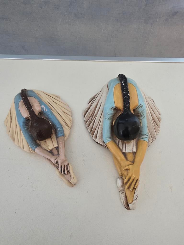 Antieke gipsen dans figuren, Ophalen of Verzenden