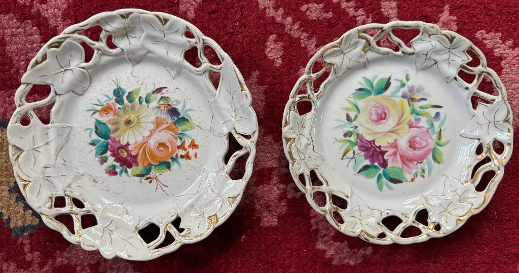 2 antieke porseleinen borden uit de jaren 30, Ophalen of Verzenden