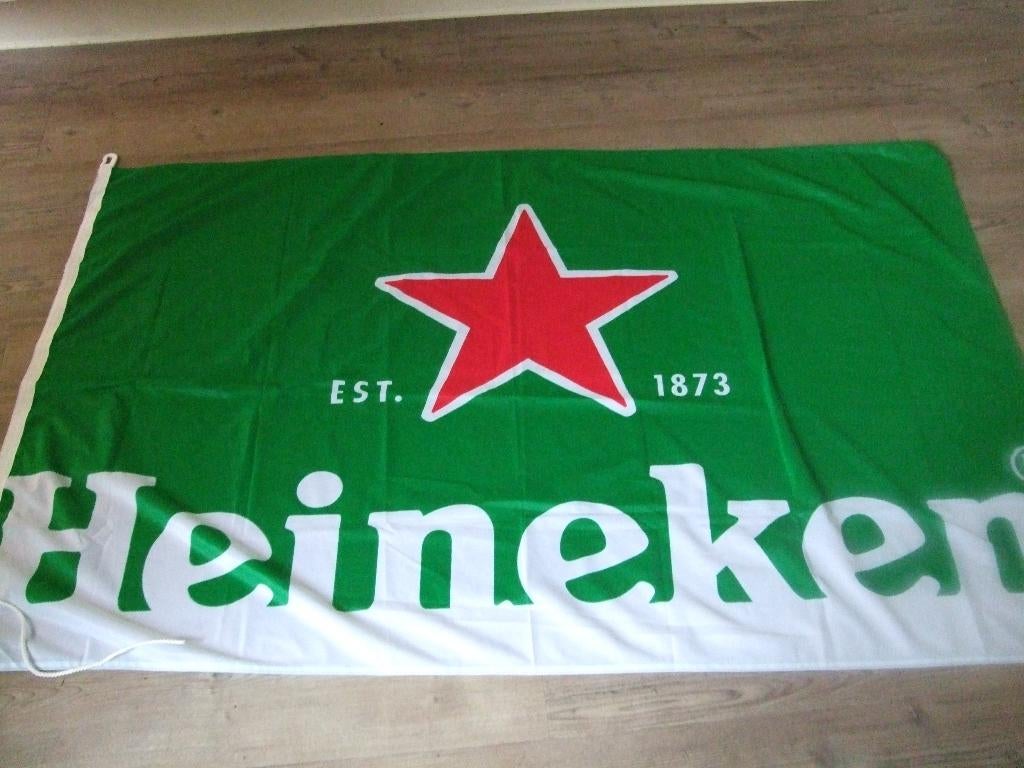 Heineken vlag (nr.12) 150x95 cm., Verzamelen, Biermerken, Ophalen of Verzenden, Nieuw, Overige typen, Heineken