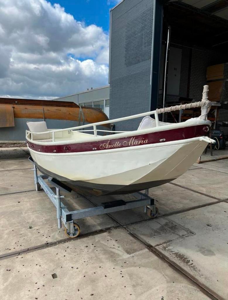 Stalen sloep/vlet incl. Epropulsion motor, Watersport en Boten, Ophalen, Elektrisch, Zo goed als nieuw, Tot 10 pk