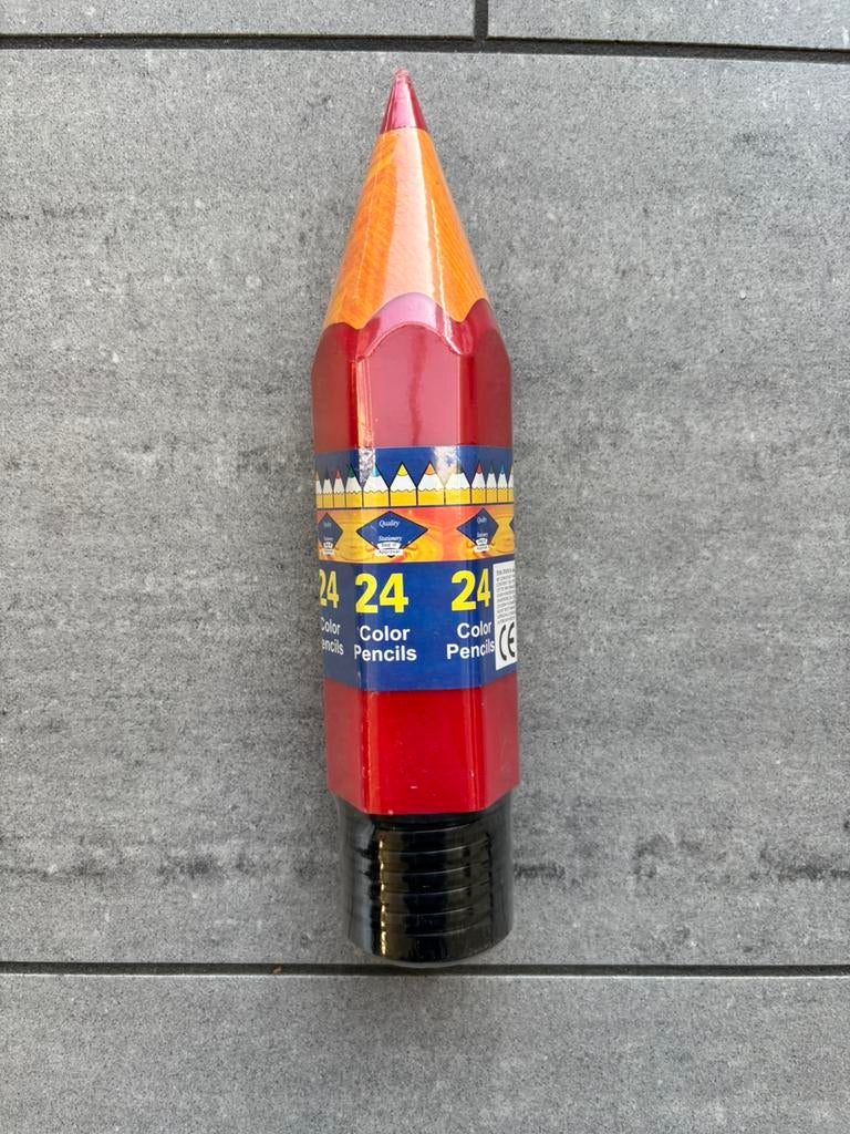 Potloodkoker met 24 kleurpotloden nieuw, Ophalen of Verzenden, Nieuw, Potlood of Stift