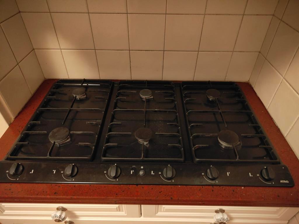Atag 6-pits gasfornuis - Perfect werkend, Witgoed en Apparatuur, Fornuizen, Gebruikt, 60 cm of meer, Ophalen of Verzenden, Inbouw