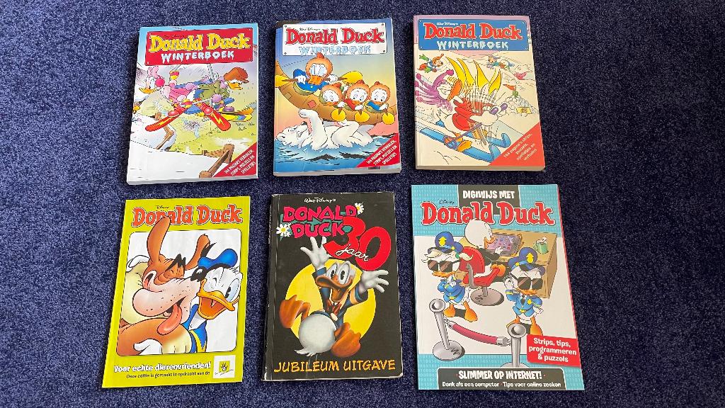 6x donald duck stripboek, Meerdere stripboeken, Ophalen of Verzenden, Gelezen