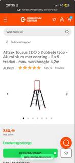 Altrex Taurus TDO 5 Dubbele trap ladder - 2 x 5 treden, Doe-het-zelf en Verbouw, Ladders en Trappen, Ophalen, Gebruikt, Trap, 2 tot 4 meter