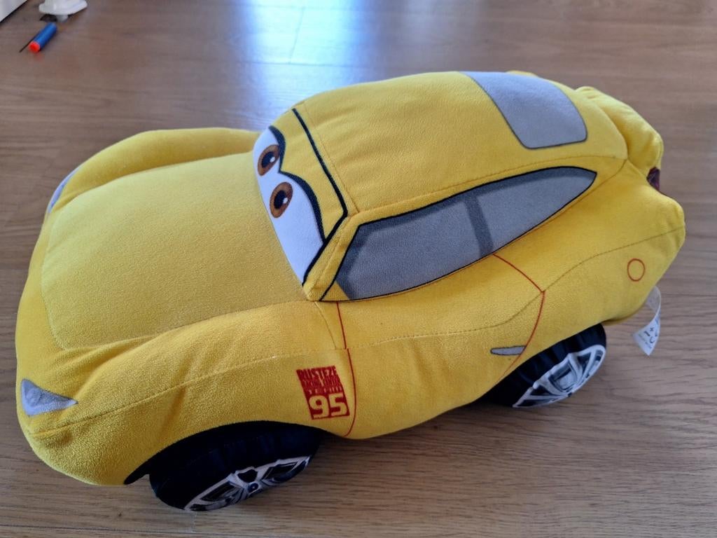 Gele Cars knuffelauto ongeveer 40 cm!!, Kinderen en Baby's, Speelgoed | Knuffels en Pluche, Ophalen of Verzenden