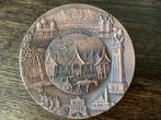 Sumatra wandbordje // brons relief diam. 13.5 cm, Antiek en Kunst, Ophalen of Verzenden