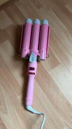 Bombé waver - Wafeltang - Wave krultang - Babypink, Ophalen of Verzenden, Zo goed als nieuw, Krultang of Stijltang
