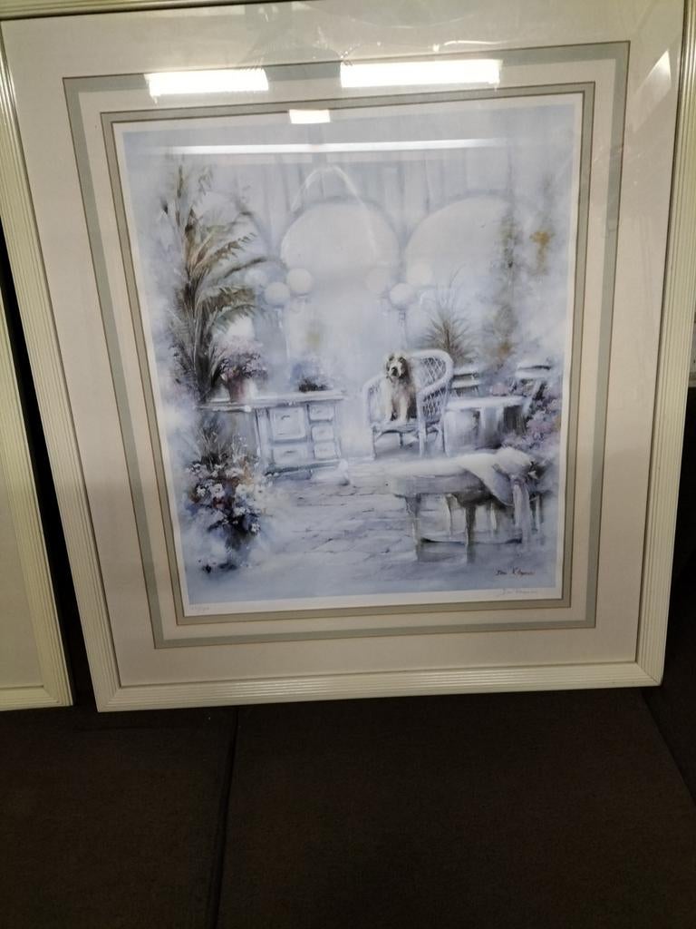 Schilderij met hond in serre, Ophalen