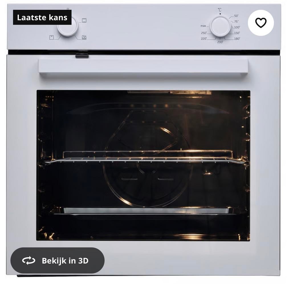 Oven - Wit, nieuw in verpakking, Witgoed en Apparatuur, Ovens, Ophalen, Oven, Hete lucht, Nieuw