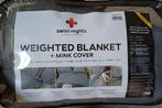 Swiss Nights verzwaringsdeken mét hoes, zgan, Huis en Inrichting, Slaapkamer | Beddengoed, Ophalen, Eenpersoons, Grijs, Deken of Dekbed