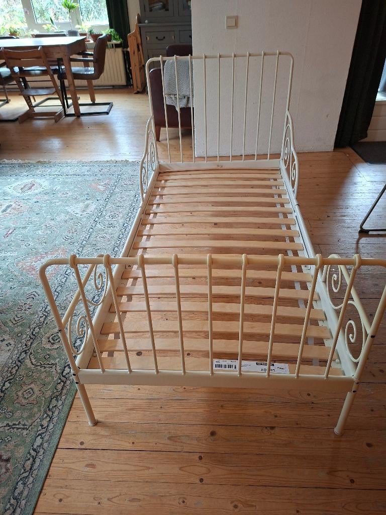 Metalen meegroeibed kinderbed ledikant, Kinderen en Baby's, Kinderkamer | Bedden, Ophalen, 85 tot 100 cm, Gebruikt, 140 tot 160 cm