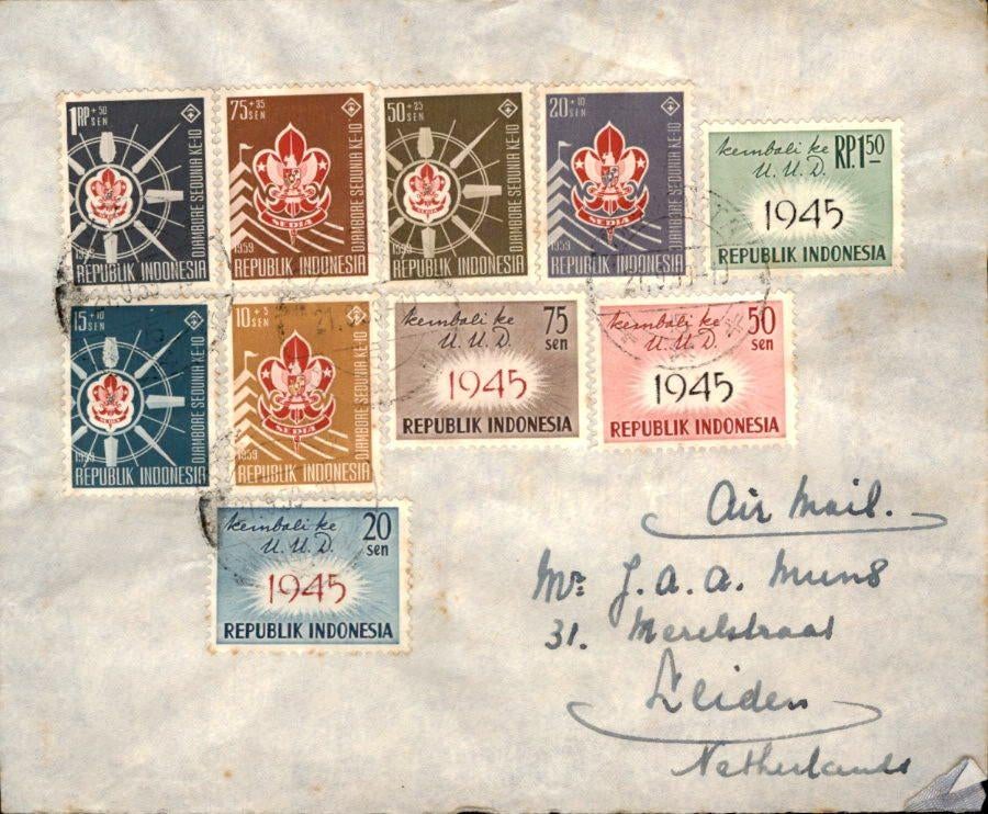 Indonesië - Nederlands Indië - 1959, Verzenden, Envelop