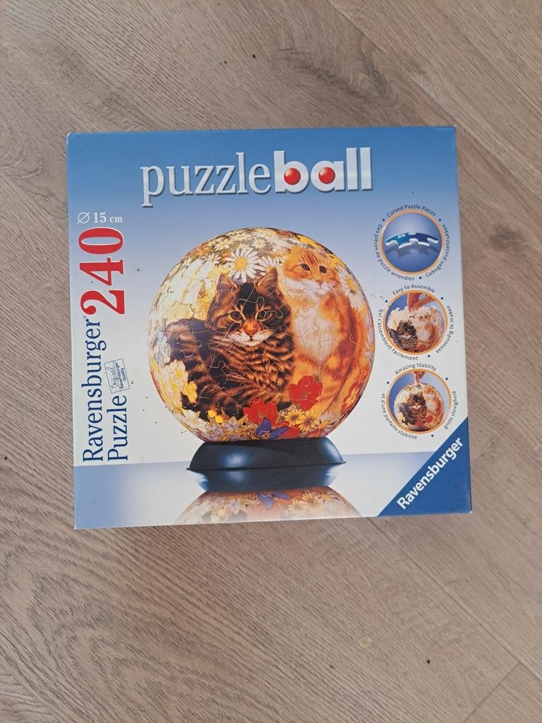 Ravensburger Puzzleball Katten 240 stukjes, Ophalen of Verzenden, Minder dan 500 stukjes, Zo goed als nieuw, Rubik's of 3D-puzzel