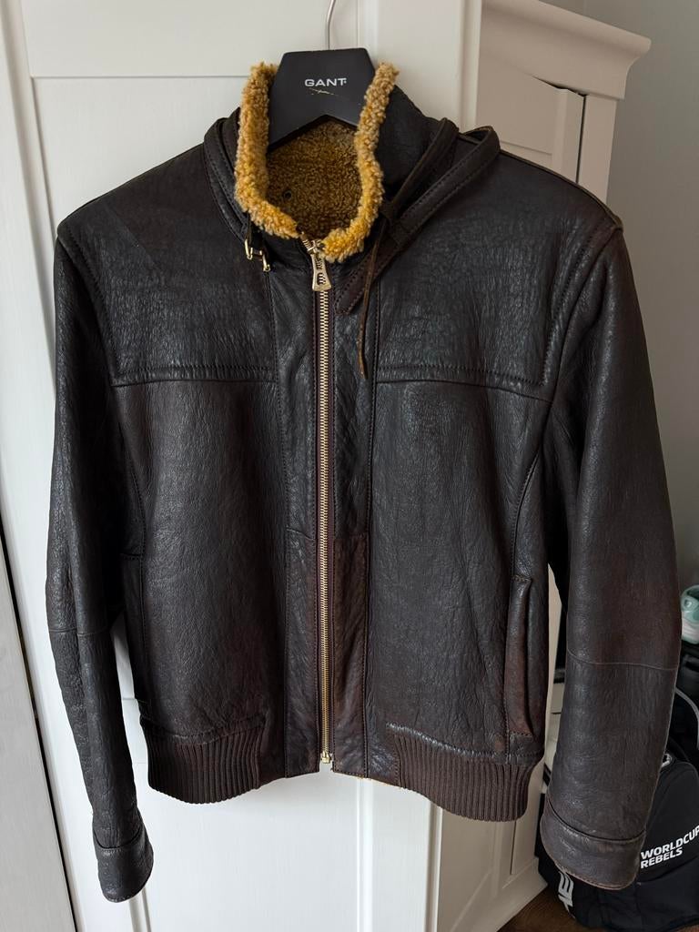 Vintage Boss lammy jacket maat small, Ophalen of Verzenden, Zo goed als nieuw, Maat 46 (S) of kleiner, Bruin