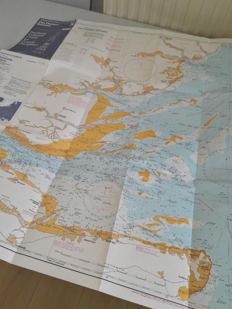 ZEEKAARTEN ENGELAND - (4 kaarten), Ophalen of Verzenden, Gebruikt, Overige typen