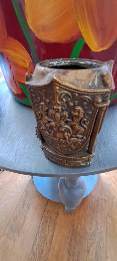 Oude sigaretten houder hoogte 9 cm, Antiek en Kunst, Antiek | Koper en Brons, Ophalen of Verzenden