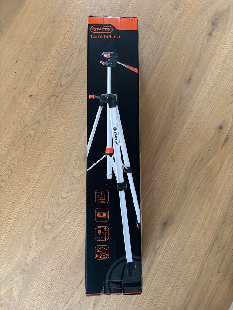 Tactix Statief 1.5m (59 inch) - Nieuw in doos, Audio, Tv en Foto, Fotografie | Statieven en Balhoofden, Nieuw, 150 tot 175 cm