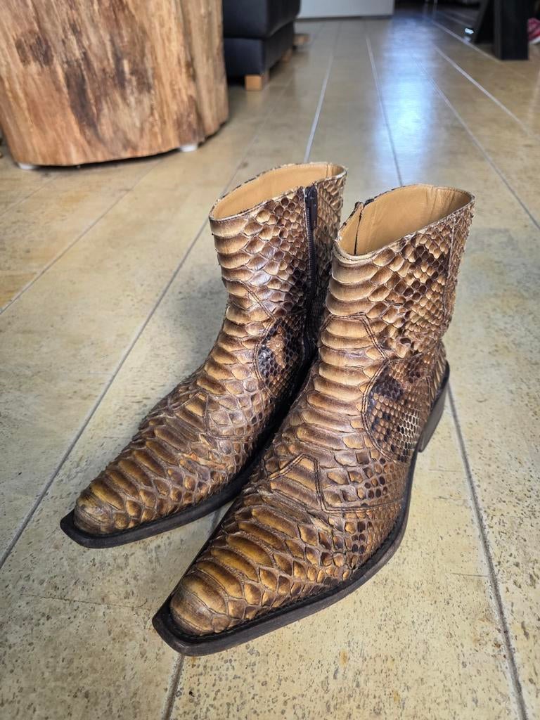 Python boots mt 44. Cowboy western laarzen, Ophalen of Verzenden, Zo goed als nieuw, Bruin, Hoge laarzen