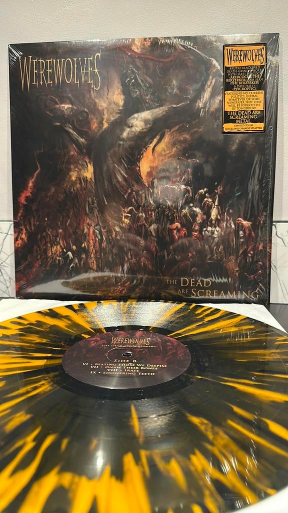 Lp vinyl Wherewolves The dead are screaming orange splatter, Ophalen of Verzenden, Nieuw in verpakking