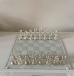 Backgammon/Schaak en Damspel, (incl. 4 ) vintage glas, Hobby en Vrije tijd, Ophalen of Verzenden, Gebruikt