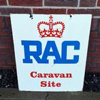 Zwaar emaille, geëmailleerd bord RAC Caravan Site 👑, Verzamelen, Merken en Reclamevoorwerpen, Reclamebord, Gebruikt, Ophalen of Verzenden