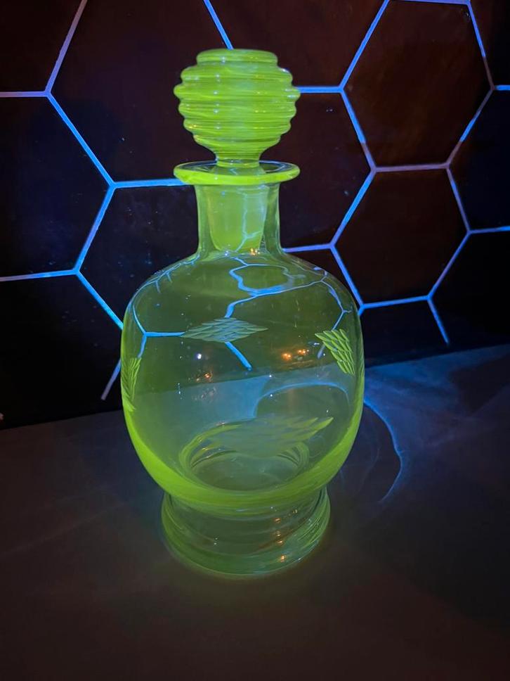 Oud glazen karaf, Antiek en Kunst, Antiek | Glas en Kristal, Ophalen of Verzenden