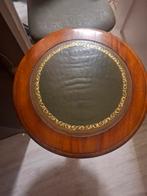 Klassiek tafeltje met lederen blad, Antiek en Kunst, Ophalen